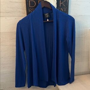 Women's Blue Crew Knitwear Open Front Cardigan Sweater